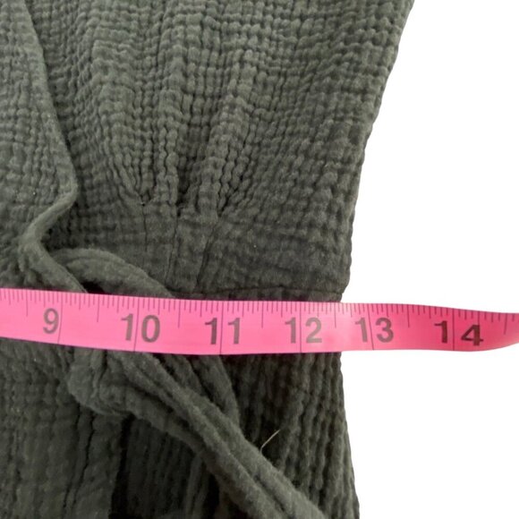 MARINE LAYER Women Maddie Wrap Gauze Dress SZ XS Black Cap Sleeves Summer 10-13 - Picture 10 of 15
